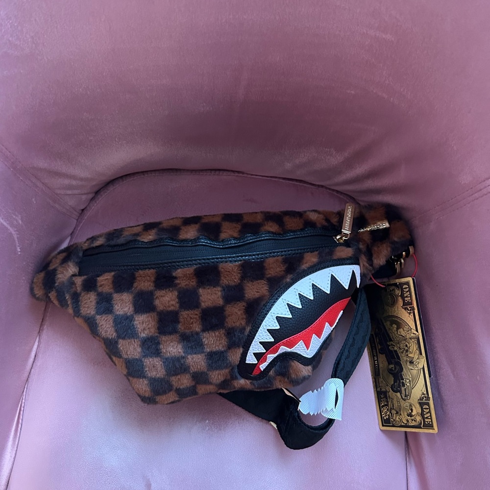 Sprayground furry belt bag. Brand new with tags never worn.